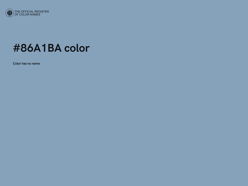 #86A1BA color image