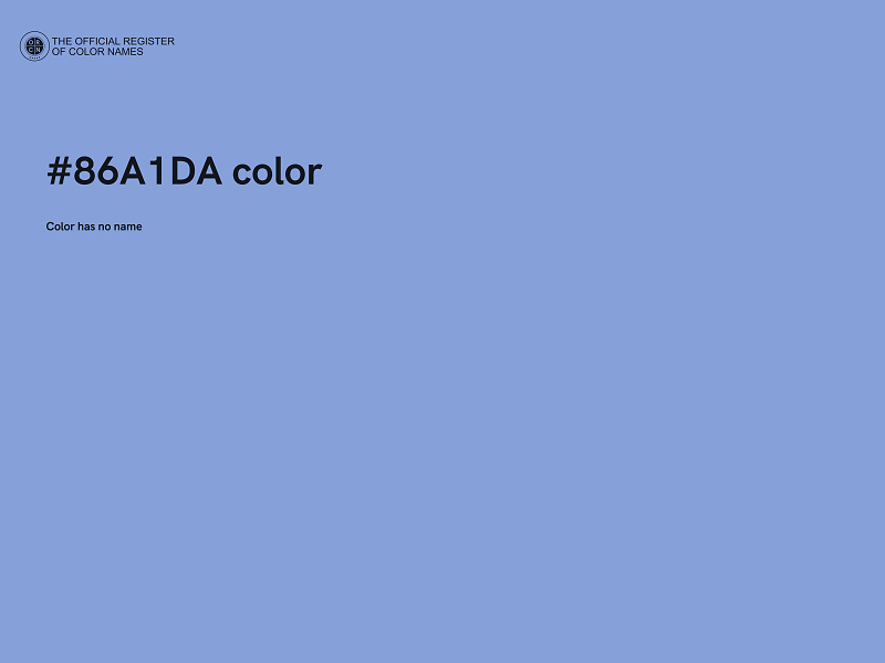 #86A1DA color image