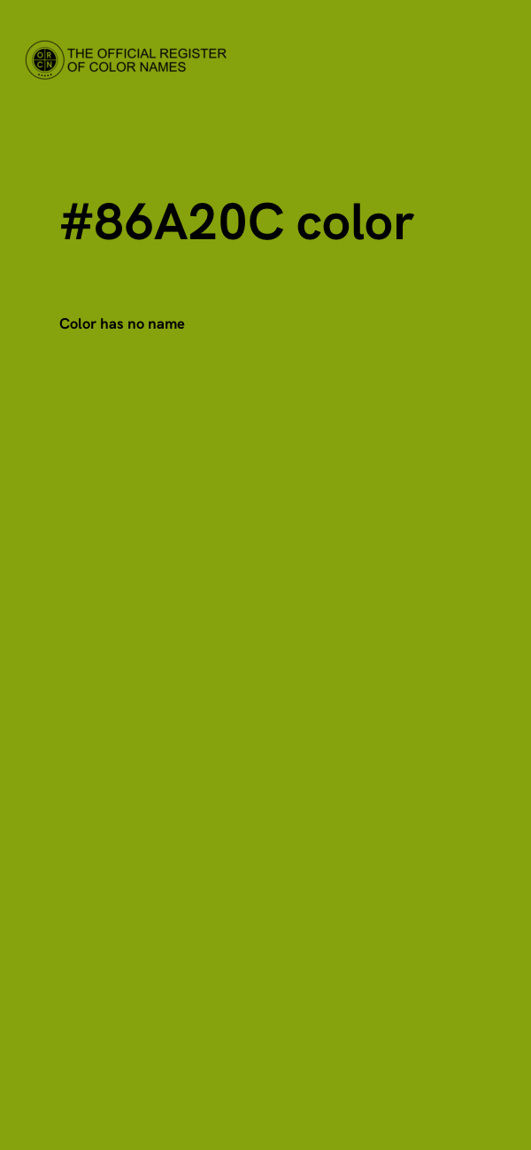 #86A20C color image