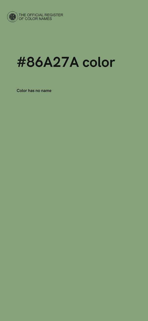#86A27A color image