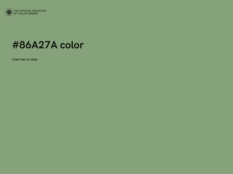#86A27A color image
