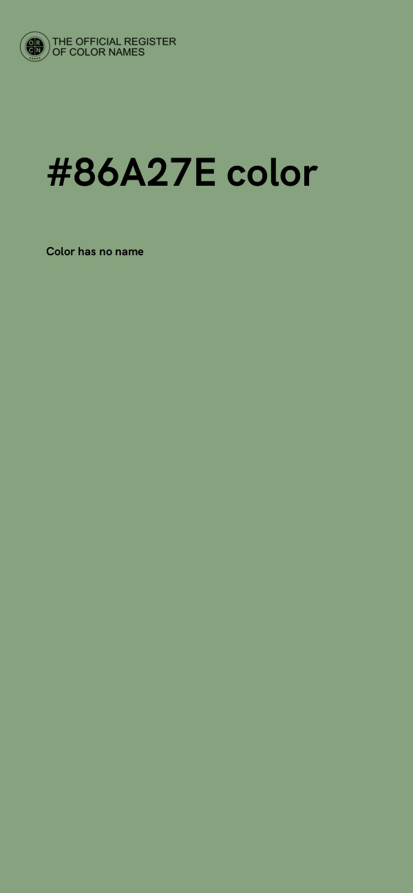 #86A27E color image