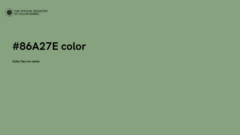 #86A27E color image