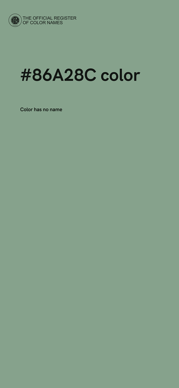 #86A28C color image