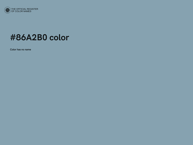 #86A2B0 color image