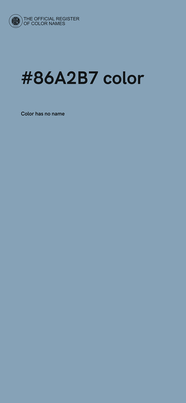 #86A2B7 color image