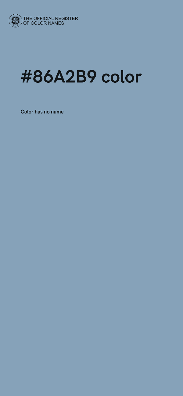 #86A2B9 color image
