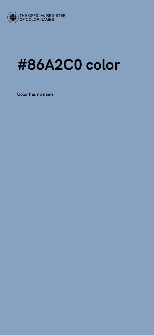 #86A2C0 color image