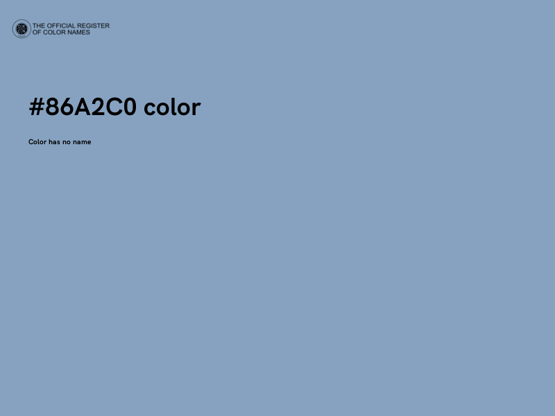 #86A2C0 color image