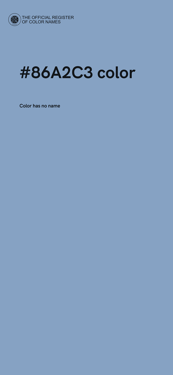 #86A2C3 color image