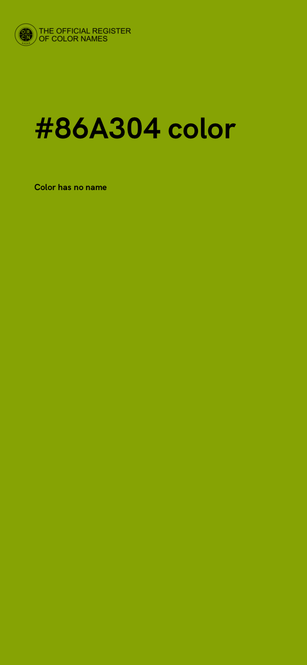 #86A304 color image
