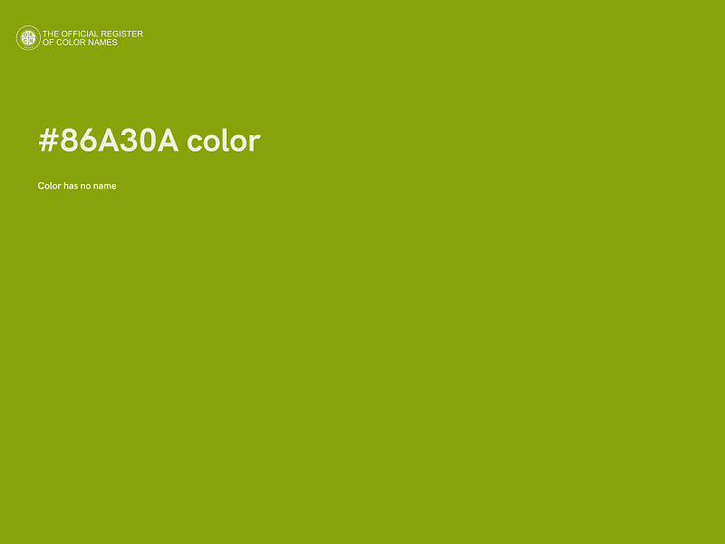 #86A30A color image