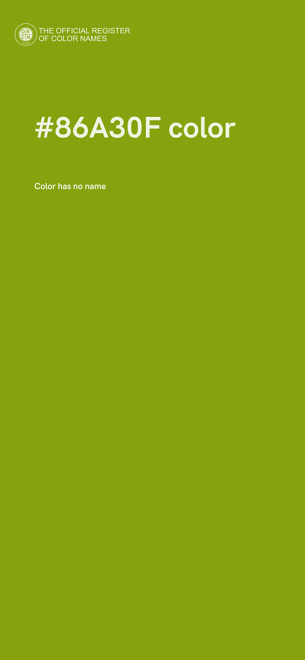 #86A30F color image