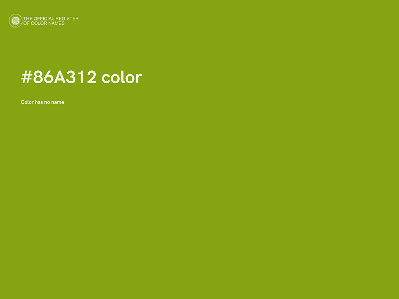 #86A312 color image