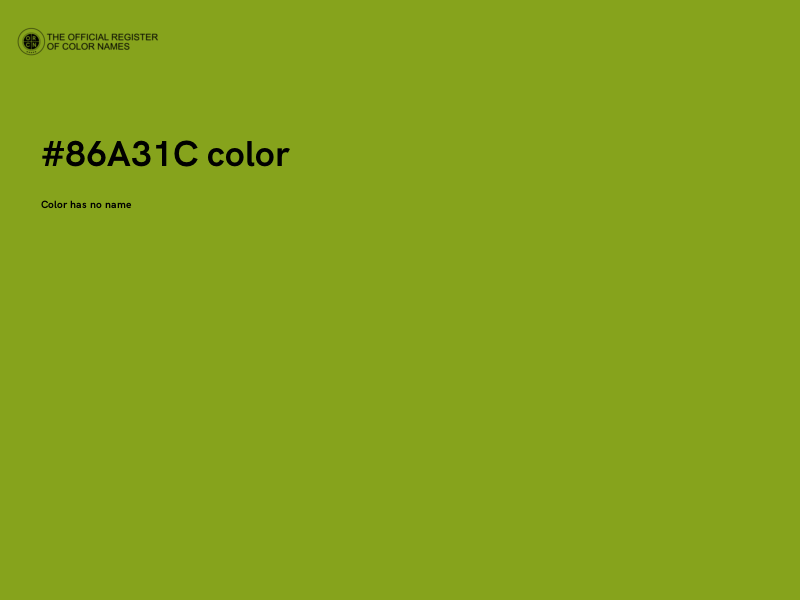 #86A31C color image