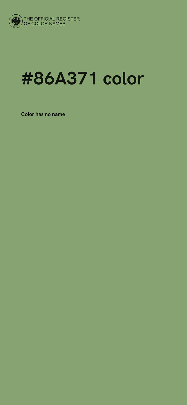 #86A371 color image