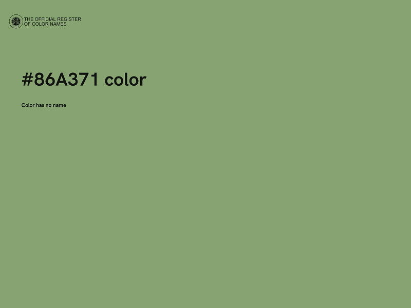 #86A371 color image