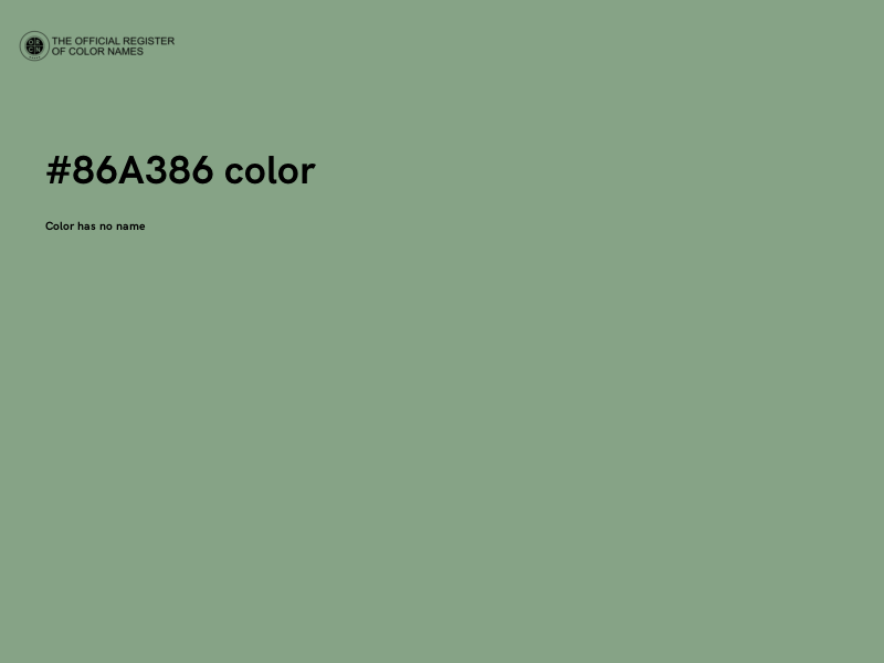 #86A386 color image