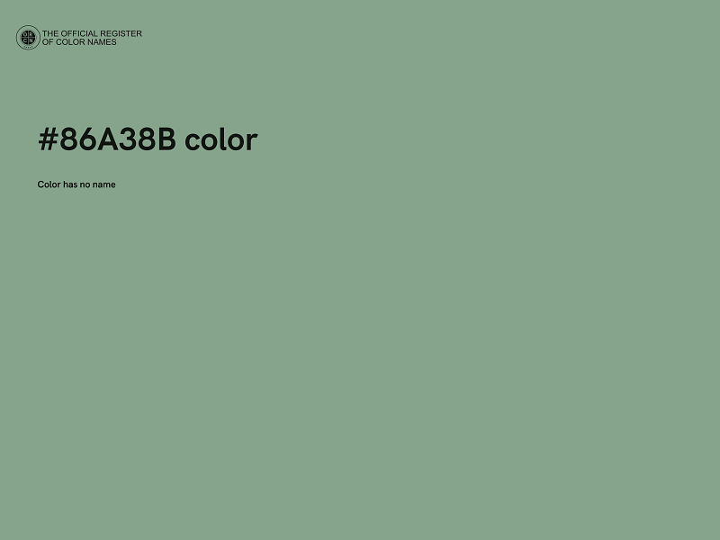 #86A38B color image