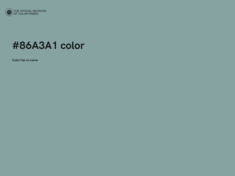 #86A3A1 color image