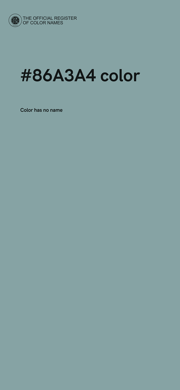 #86A3A4 color image