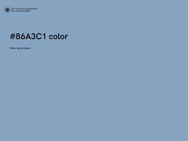 #86A3C1 color image