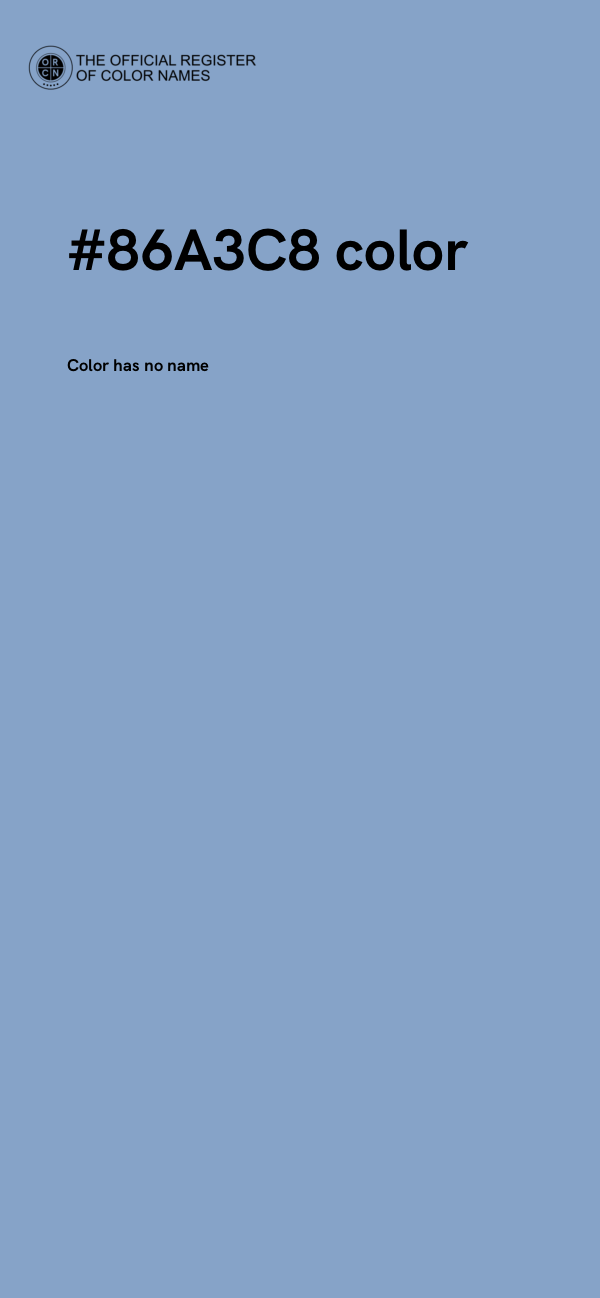 #86A3C8 color image