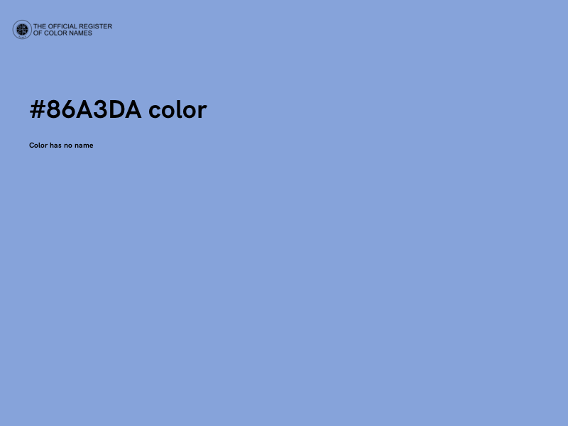 #86A3DA color image