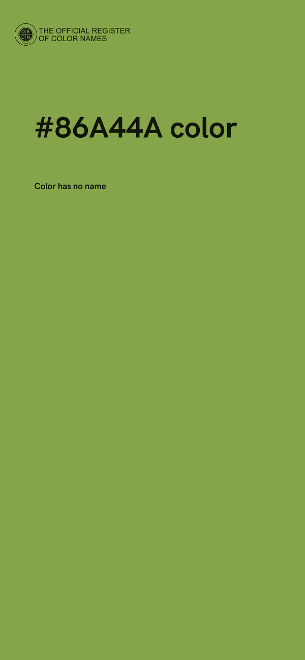 #86A44A color image