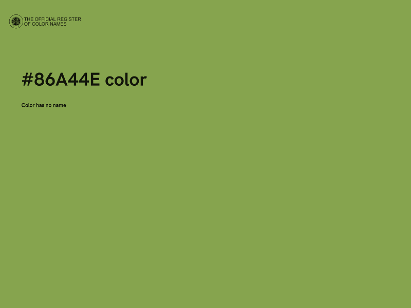 #86A44E color image