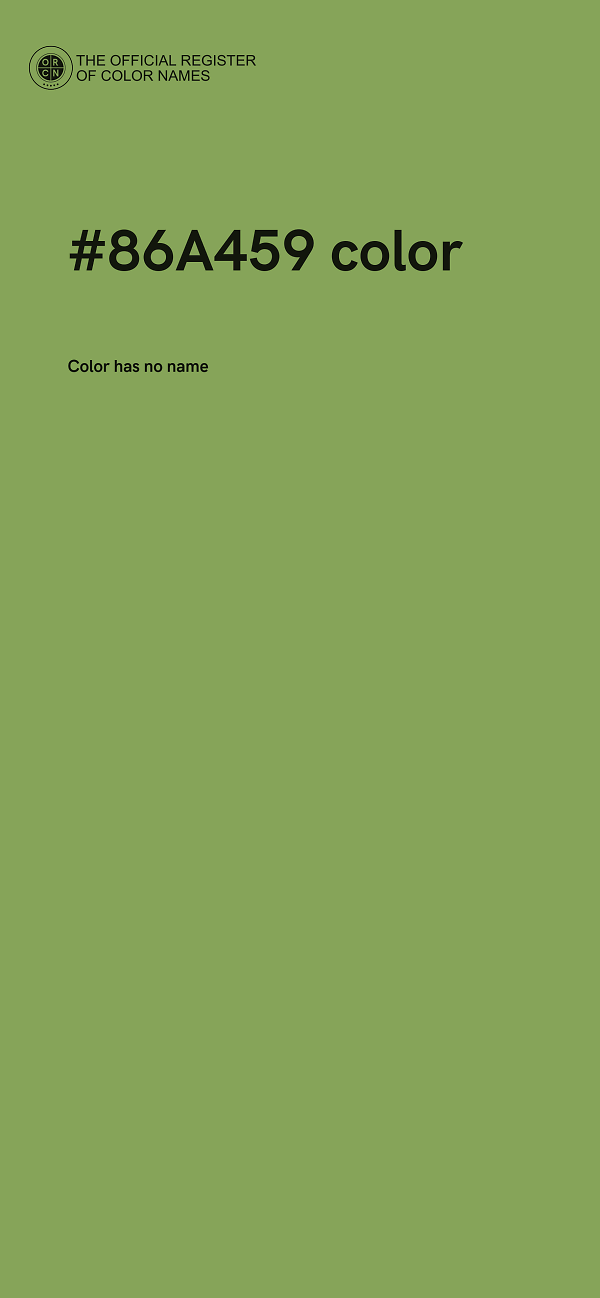#86A459 color image