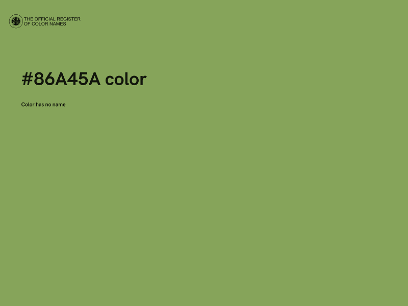 #86A45A color image