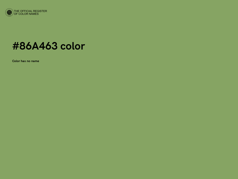 #86A463 color image