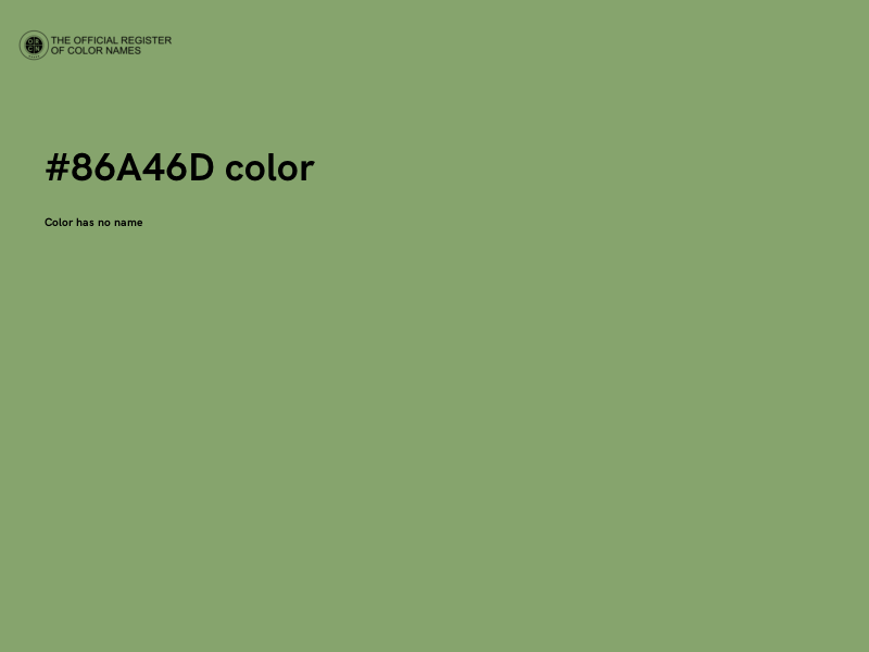 #86A46D color image