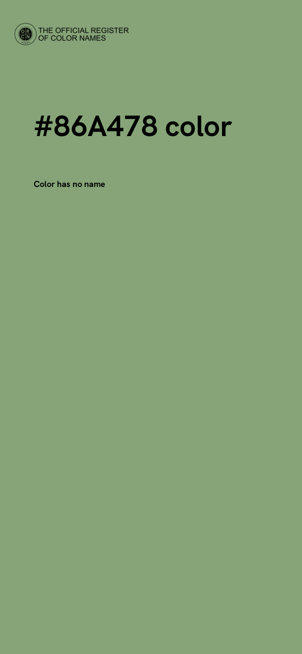 #86A478 color image