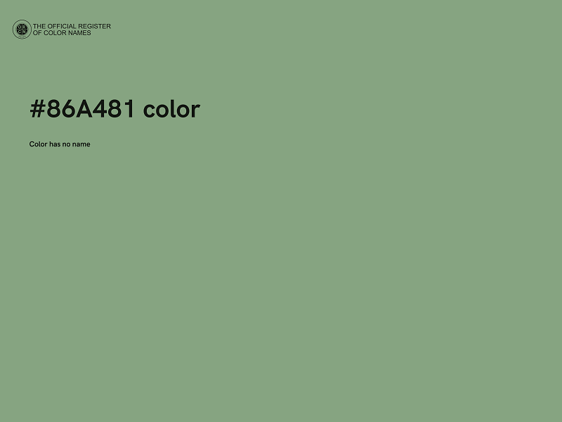 #86A481 color image