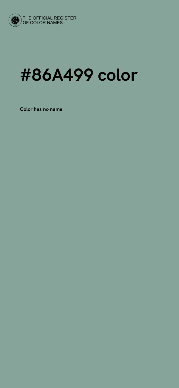#86A499 color image