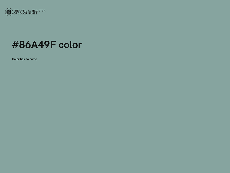 #86A49F color image