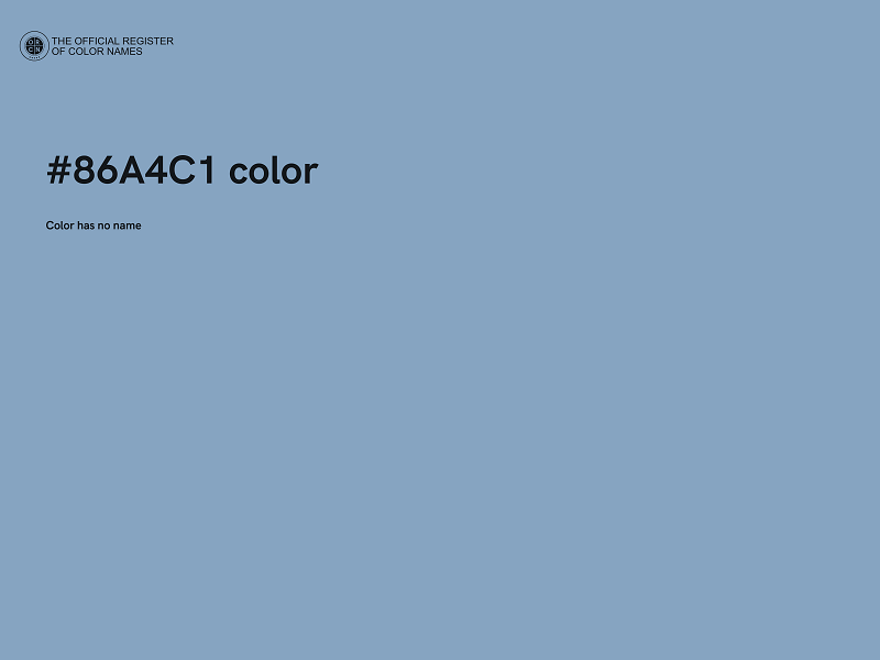 #86A4C1 color image
