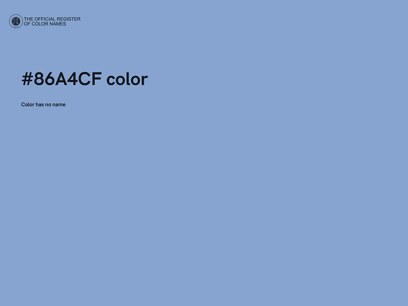 #86A4CF color image