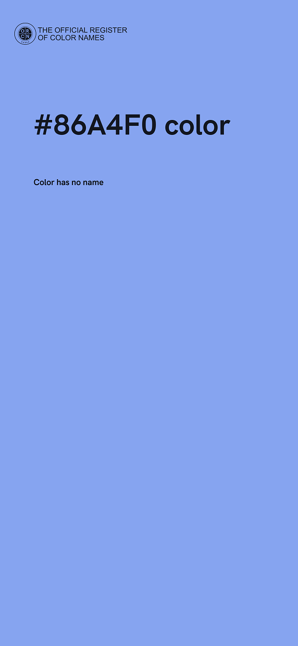 #86A4F0 color image