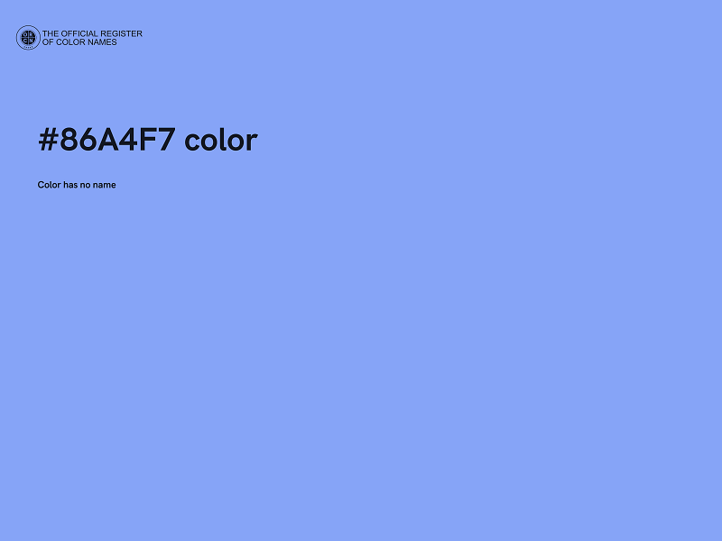 #86A4F7 color image