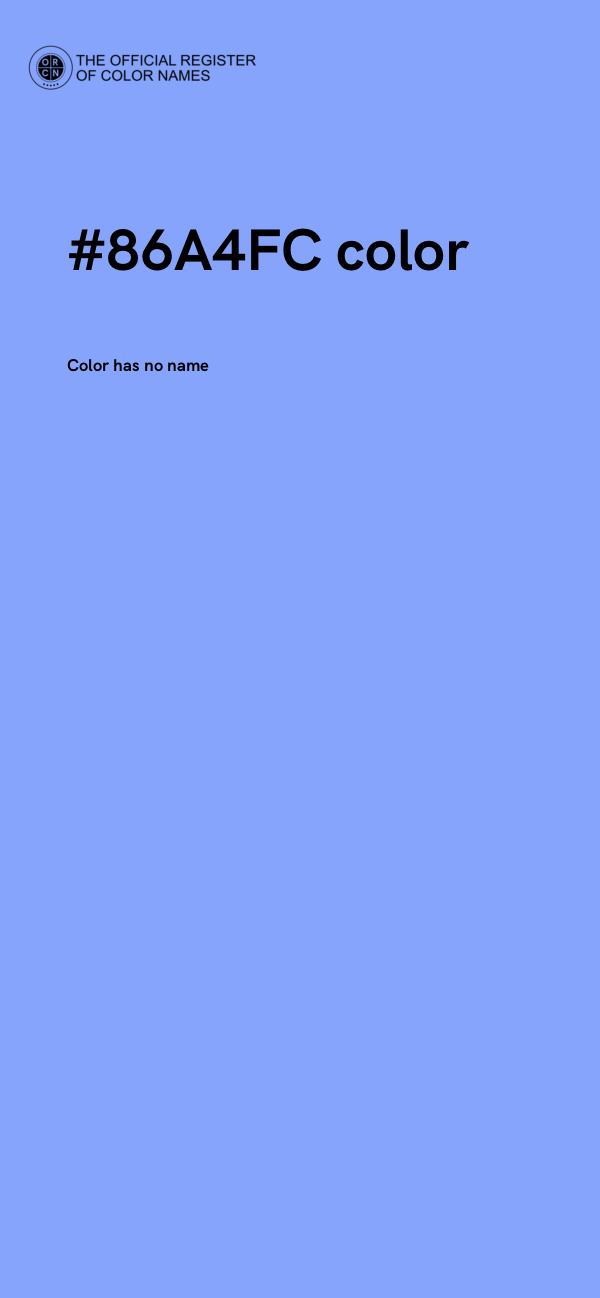 #86A4FC color image