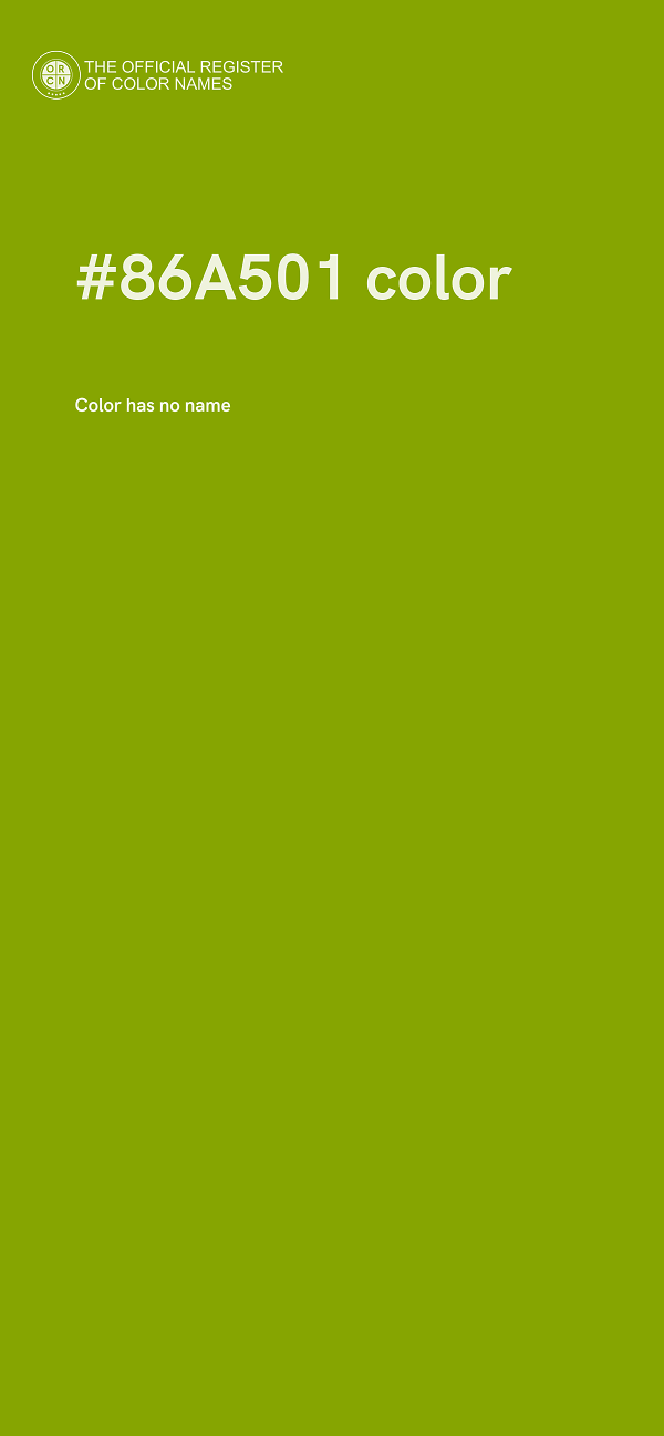 #86A501 color image