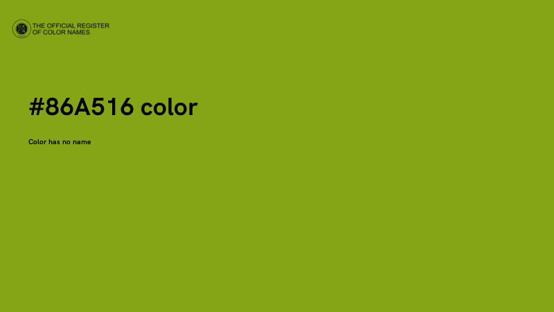 #86A516 color image