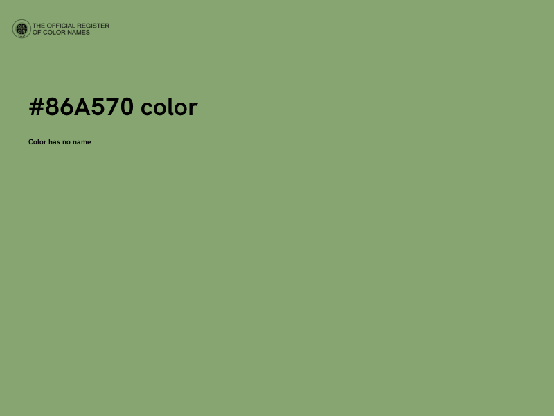#86A570 color image
