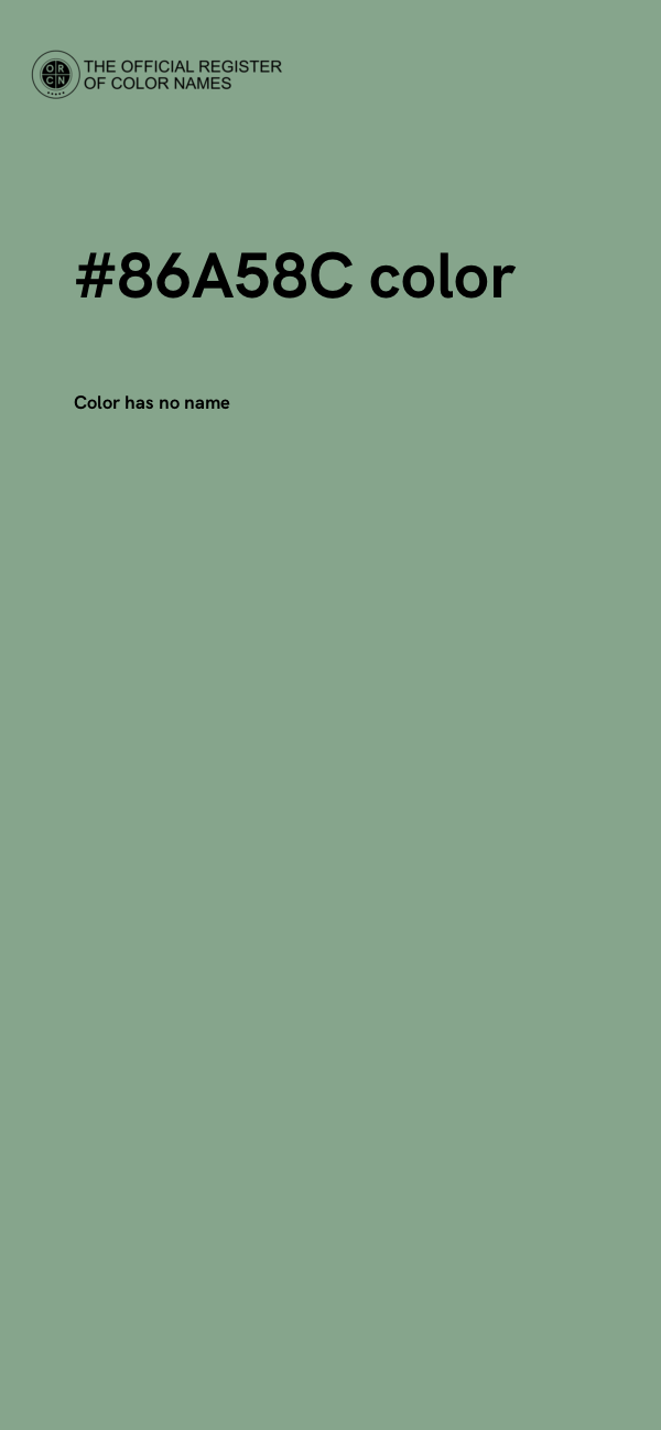 #86A58C color image