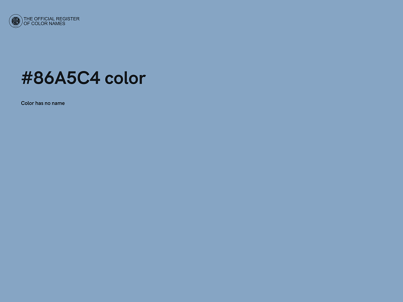 #86A5C4 color image