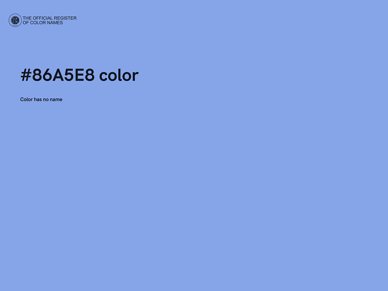 #86A5E8 color image