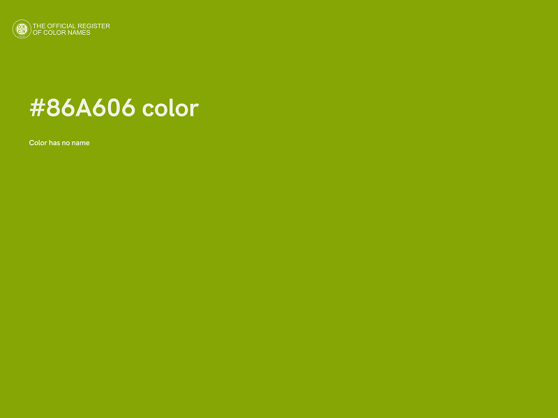 #86A606 color image